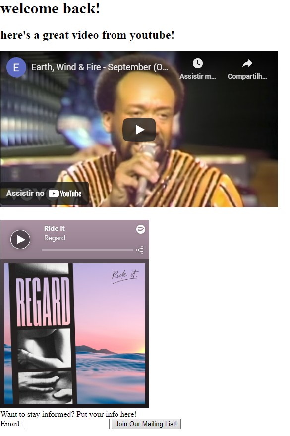 html youtube e spotfy